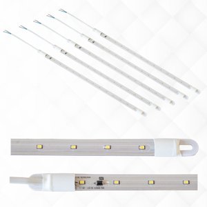 Kit 5 Peças Barra Led Régua Multiuso Freezer 14w Ip67 1000mm:220v/branco-quente