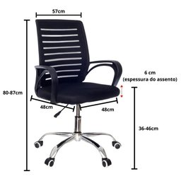 Conjunto com 10 Cadeiras de Escritório com Base Cromada Priz - 5 Conjunto com 10 Cadeiras de Escritório com Base Cromada Priz - 5