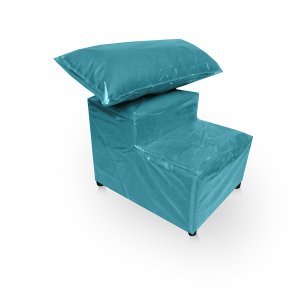 Escada Escadinha 2 Degraus para Maca Estetica com Almofada Confortável + Capa Protetora Luxo Clinica