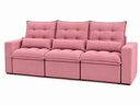 Ver imagem 3 de Sofá Retrátil e Reclinável Master 2,10m - 3 Módulos:Rosa
