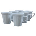 Ver imagem 1 de Kit Jogo 6 Canecas Xícaras Café, Chá Hotel 120ml Tipo Copo Americano - Porcelana Branca