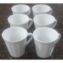 Ver imagem 3 de Kit Jogo 6 Canecas Xícaras Café, Chá Hotel 120ml Tipo Copo Americano - Porcelana Branca