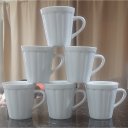 Ver imagem 5 de Kit Jogo 6 Canecas Xícaras Café, Chá Hotel 120ml Tipo Copo Americano - Porcelana Branca