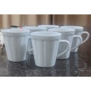 Ver imagem 2 de Kit Jogo 6 Canecas Xícaras Café, Chá Hotel 120ml Tipo Copo Americano - Porcelana Branca