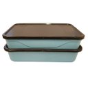 Ver imagem 1 de Marmita Fit Dupla 1,3L Azul com Talher - Unitermi