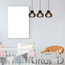 Ver imagem 2 de Luminária Pendente Madeira Circus 15cm E27 3 Unidades:preto