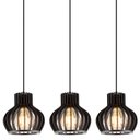 Ver imagem 3 de Luminária Pendente Madeira Circus 15cm E27 3 Unidades:preto