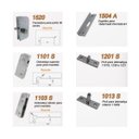 Ver imagem 3 de Kit ferragens para porta de vidro blindex pivotante + puxador tubular redondo 40x30cm - Branco