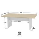 Ver imagem 3 de Conjunto de Escritório Mesa Reunião Armário Credenza Office