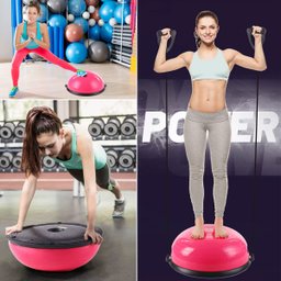 Bola Bosu com Elastico Yoga Pilates Academia Reabilitaçao Fisioterapia Musculaçao Ginastica Fortalec - 6