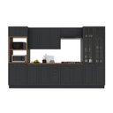 Ver imagem 2 de Armário de Cozinha Modulada Completa Fidelitá Nara 100% MDF 6 Peças 350cm 18 Portas 2 Gavetas com