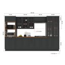 Ver imagem 4 de Armário de Cozinha Modulada Completa Fidelitá Nara 100% MDF 6 Peças 350cm 18 Portas 2 Gavetas com
