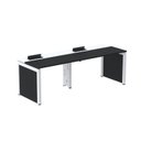 Ver imagem 1 de Escrivaninha Mesa Escritório Corporativa para 2 Pessoas PSCPP130 260cm Industrial Preto e Branco
