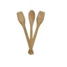 Conjunto de utensílios de cozinha em bambu Tábua de corte colher espátula 4pçs - 2