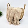 Manta para Sofá Caqui 172x127cm Manta para Viagem Tricô - 4