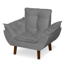 Ver imagem 2 de Mini Poltrona Cadeira Opala Infantil de Criança Suede