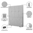 Ver imagem 5 de Cabeceira Solteiro 102cm Design Moderno para Quarto Linea