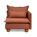 Ver imagem 3 de Sofá Modular Braço Lateral com Pé Bolinha Sôma CabeCasa MadeiraOriginals Marrom Mocha Mousse