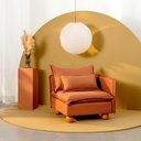 Ver imagem 1 de Sofá Modular Braço Lateral com Pé Bolinha Sôma CabeCasa MadeiraOriginals Marrom Mocha Mousse