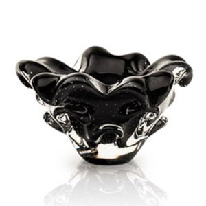 Centro De Mesa Em Cristal Murano Preto - São Marcos 17Cm