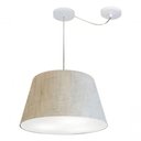 Ver imagem 3 de Lustre Pendente Cone com Desvio Md-4279 Cúpula 21/30x40cm Rustico Bege - Bivolt
