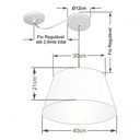 Ver imagem 4 de Lustre Pendente Cone com Desvio Md-4279 Cúpula 21/30x40cm Rustico Bege - Bivolt