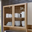 Ver imagem 3 de Cozinha Compacta Amora 8 Pts 2 Vidros Incolor 2 Gavetas - Amêndola Touch/ Nude Prime Tx Demobile