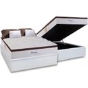 Ver imagem 1 de Cama Box Baú Casal: Colchão Molas Herval Maxspring Edimburgo + Base CRC Courano White(138x188)