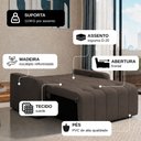 Ver imagem 7 de Sofá Cama 3 Lugares 1,38m Veludo Capuccino Amora Matrix