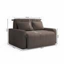 Ver imagem 6 de Sofá Cama 3 Lugares 1,38m Veludo Capuccino Amora Matrix