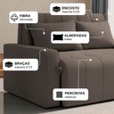 Ver mais imagens de Sofá Cama 3 Lugares 1,38m Veludo Capuccino Amora Matrix