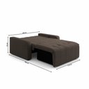 Ver imagem 7 de Sofá Cama 3 Lugares 1,38m Veludo Capuccino Amora Matrix