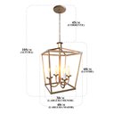 Ver imagem 2 de Lustre Dourado Artesanal Em Ferro Para Decoração Interna Libertas Rosas Artesanato Lampião