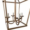 Lustre Dourado Artesanal Em Ferro Para Decoração Interna Libertas Rosas Artesanato Lampião - 3