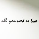 Ver imagem 2 de Adorno De Parede All You Need Is Love - Quadro / Frase 70cm comprimento - Toque 3D: Preto