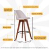 Banqueta Alta Giratória para Cozinha Bar Multimóveis Cr20279 Off White - 3