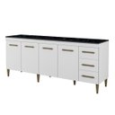 Ver imagem 1 de Balcão Atenas 4 Portas e 3 Gavetas Kaiki Móveis:branco