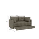 Ver imagem 4 de Sofá Cama Casal para Sala de Estar 02 Lugares 167cm Madri Yescasa Marrom Castor