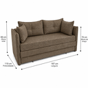 Ver imagem 3 de Sofá Cama Casal para Sala de Estar 02 Lugares 167cm Madri Yescasa Marrom Castor