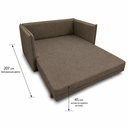 Ver imagem 4 de Sofá Cama Casal para Sala de Estar 02 Lugares 167cm Madri Yescasa Marrom Castor
