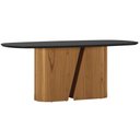 Ver imagem 2 de Mesa de Jantar 8 Lugares Retangular Orgânico com Vidro 200cm Salieri N01 Cinamomo Preto - Lyam