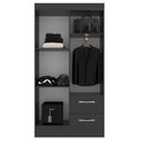Ver imagem 2 de Guarda-Roupa Solteiro 4 Portas 2 Gavetas Conde Preto