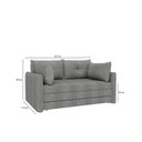 Ver imagem 3 de Sofá Cama Casal 2 Lugares Linho Cinza Madri 167cm Yescasa