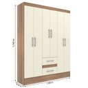 Ver imagem 4 de Guarda-roupa Solteiro 6 Portas 2 Gavetas Magistral