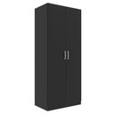 Ver imagem 3 de Guarda-Roupa Compacto 2 Portas Monarca Preto