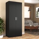 Ver imagem 1 de Guarda-Roupa Compacto 2 Portas Monarca Preto
