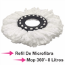 Kit 3 Refil Microfibra Mop Giratório 8 Litros Esfregão 13,5cm Lava Seca Bompack - 6