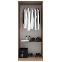 Ver imagem 2 de Guarda-Roupa Compacto 2 Portas Monarca Marrom/Castanho/Offwhite