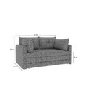 Ver imagem 3 de Sofá Cama Casal para Sala de Estar 02 Lugares 167cm Madri Yescasa Cinza Mescla