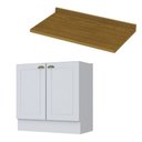 Ver imagem 1 de Balcão Americana Henn 80cm com Tampo Mdf 2 Portas para Cozinha